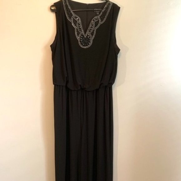 2x Dressbarn Collection black embellished jumpsuit - Picture 1 of 4
